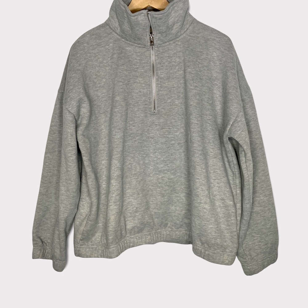 Entro gray quarter zip pullover sweatshirt size large
